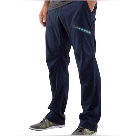 Lululemon Seawall Track Pants Navy Blue Lightweight Athletic Training Mens Large